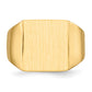 14K Yellow Gold Square Signet Ring 12.0 x 13.0 mm RS359 - alternate view