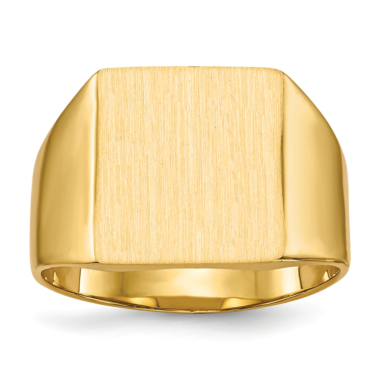 14K Yellow Gold Square Signet Ring 12.0 x 13.0 mm RS359