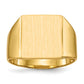 14K Yellow Gold Square Signet Ring 12.0 x 13.0 mm RS359