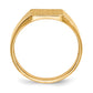 14K Yellow Gold Open Back Square Signet Ring 8.5 x 9.0 mm RS363 - alternate view