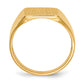 14K Yellow Gold Open Back Square Signet Ring 11.0 x 11.5 mm RS364 - alternate view