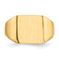 14K Yellow Gold Open Back Square Signet Ring 11.0 x 11.5 mm RS364 - alternate view