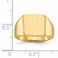 14K Yellow Gold Open Back Square Signet Ring 11.0 x 11.5 mm RS364 - alternate view