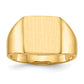 14K Yellow Gold Open Back Square Signet Ring 11.0 x 11.5 mm RS364