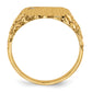 Gold Diamond Cushion Nugget Signet Ring RS398AA - alternate view