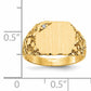 Gold Diamond Cushion Nugget Signet Ring RS398AA - alternate view