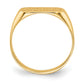 14K Yellow Gold bar signet ring 12.0 x 6.5 mm RS419 - alternate view