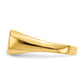 14K Yellow Gold bar signet ring 12.0 x 6.5 mm RS419 - alternate view