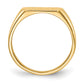 14K Yellow Gold bar signet ring 11.5 x 6.5 mm RS420 - alternate view