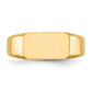 14K Yellow Gold bar signet ring 11.5 x 6.5 mm RS420 - alternate view