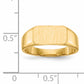 14K Yellow Gold bar signet ring 11.5 x 6.5 mm RS420 - alternate view