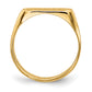 14K Yellow Gold bar signet ring 13.5 x 5.5 mm RS426 - alternate view