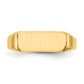 14K Yellow Gold bar signet ring 13.5 x 5.5 mm RS426 - alternate view