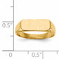 14K Yellow Gold bar signet ring 13.5 x 5.5 mm RS426 - alternate view