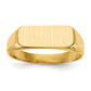 14K Yellow Gold bar signet ring 13.5 x 5.5 mm RS426