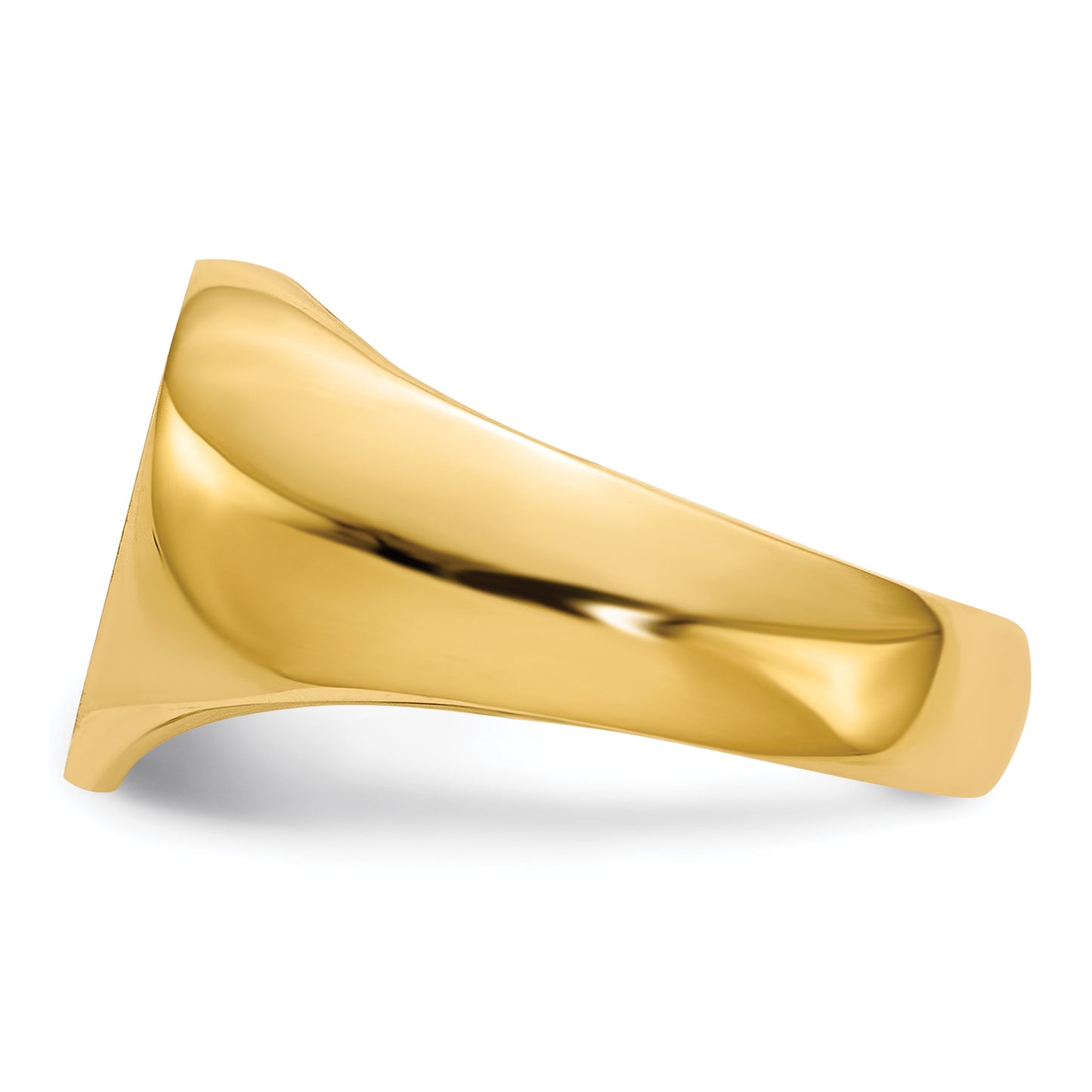 18K Gold Heart Signet Ring alternate view 3