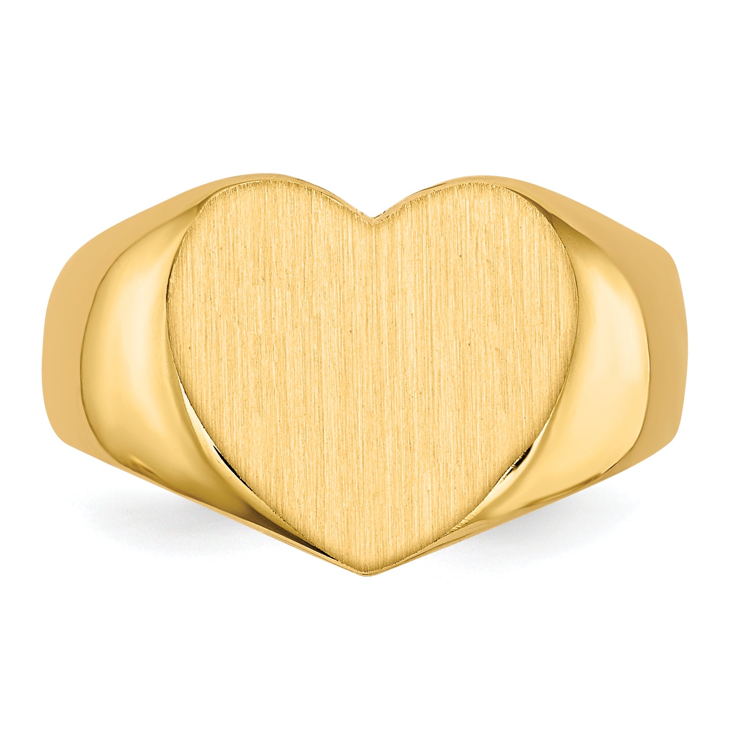18K Gold Heart Signet Ring alternate view 4