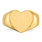 18K Gold Heart Signet Ring alternate view 4