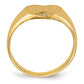 14K Gold Diamond Heart Signet Ring alternate view 2