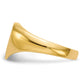 14K Gold Diamond Heart Signet Ring alternate view 3