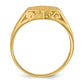 14K Yellow Gold Hexagon Open Back Signet Ring 8.5 x 9.5 mm RS525 - alternate view