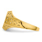 14K Yellow Gold Hexagon Open Back Signet Ring 8.5 x 9.5 mm RS525 - alternate view