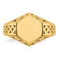 14K Yellow Gold Hexagon Open Back Signet Ring 8.5 x 9.5 mm RS525 - alternate view