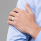 14K White Gold Round Signet Ring 9.0 x 9.0 mm RS532 - alternate view