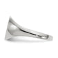 14K White Gold Round Signet Ring 9.0 x 9.0 mm RS532 - alternate view