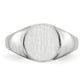 14K White Gold Round Signet Ring 9.0 x 9.0 mm RS532 - alternate view