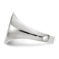 14K White Gold Round Signet Ring 12.0 x 12.5 mm RS537 - alternate view