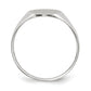 14K White Gold Oval Signet Ring 9.0 x 10.0 mm RS541 - alternate view