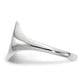 14K White Gold Oval Signet Ring 9.0 x 10.0 mm RS541 - alternate view