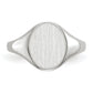 14K White Gold Oval Signet Ring 9.0 x 10.0 mm RS541 - alternate view