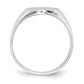 14K White Gold Oval Signet Ring 13.0 x 15.5 mm RS544 - alternate view