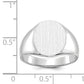 14K White Gold Oval Signet Ring 13.0 x 15.5 mm RS544 - alternate view