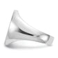 14K White Gold Oval Signet Ring 14.5 x 18.0 mm RS545 - alternate view