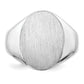 14K White Gold Oval Signet Ring 14.5 x 18.0 mm RS545 - alternate view