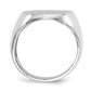 14K White Gold Oval Signet Ring 16.0 x 20.5 mm RS546 - alternate view