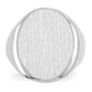 14K White Gold Oval Signet Ring 16.0 x 20.5 mm RS546 - alternate view