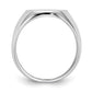 14K White Gold Round Signet Ring 13.5 x 14.0 mm RS548 - alternate view