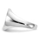 14K White Gold Round Signet Ring 13.5 x 14.0 mm RS548 - alternate view