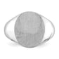 14K White Gold Round Signet Ring 13.5 x 14.0 mm RS548 - alternate view