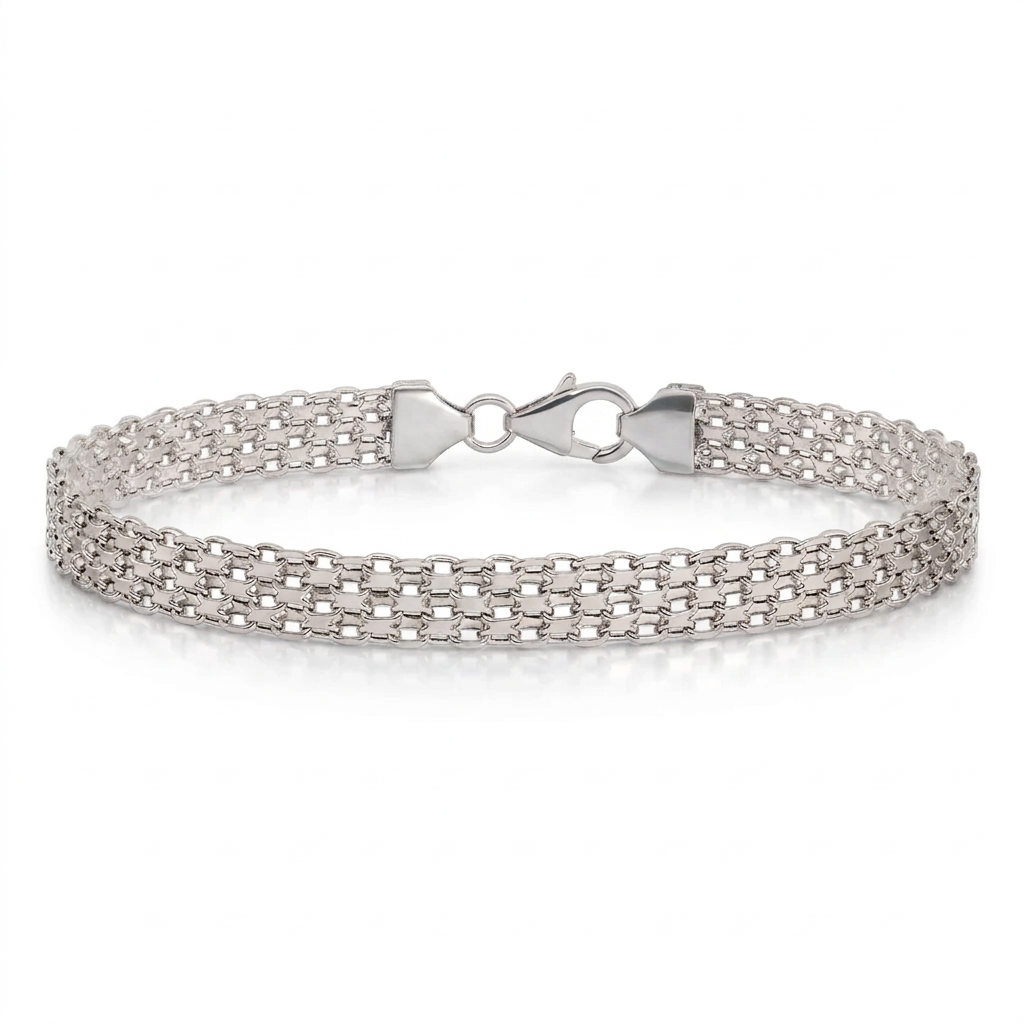 14K White Gold Bismark Bracelet