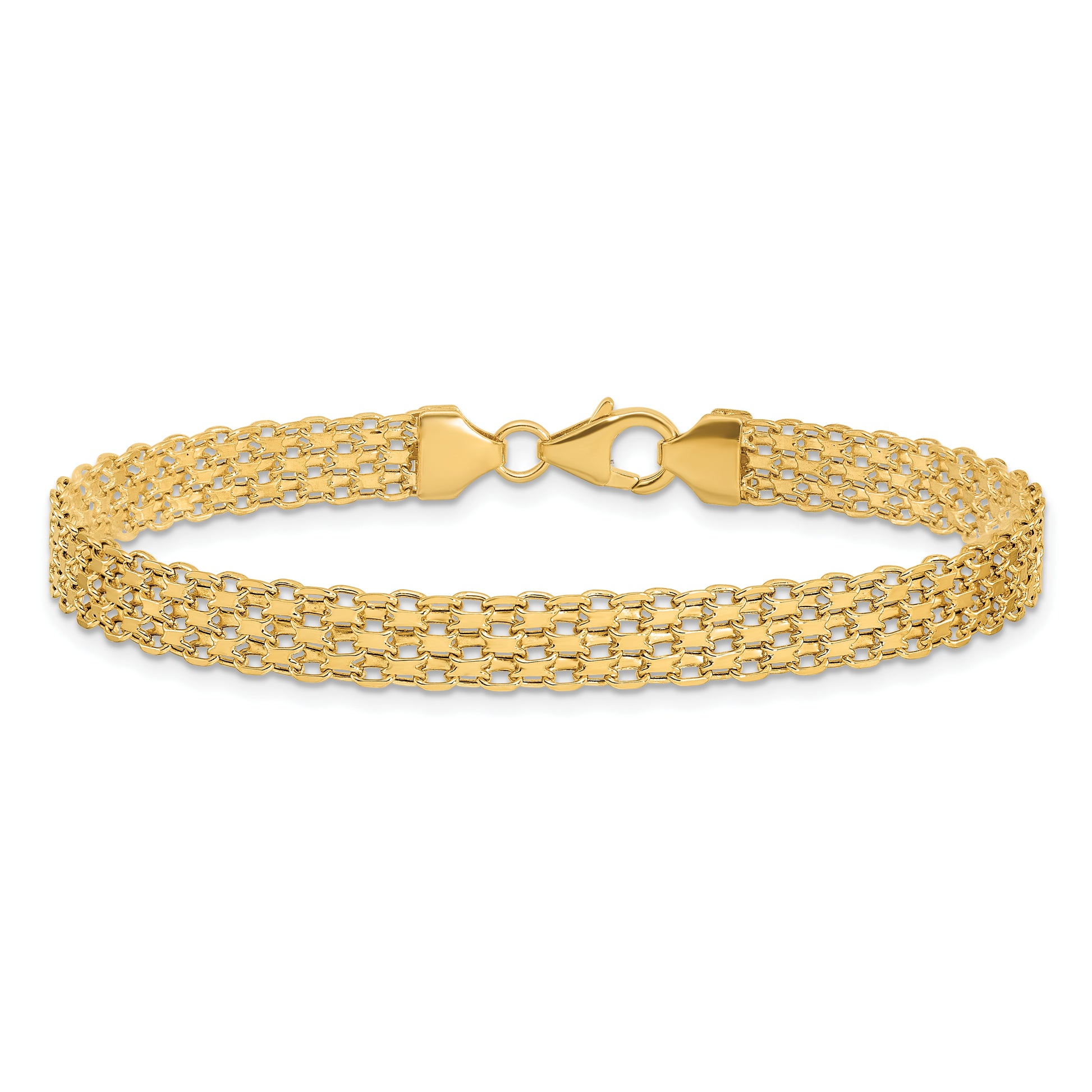 Gold Bismark bracelet, 6.2 mm, detail shot