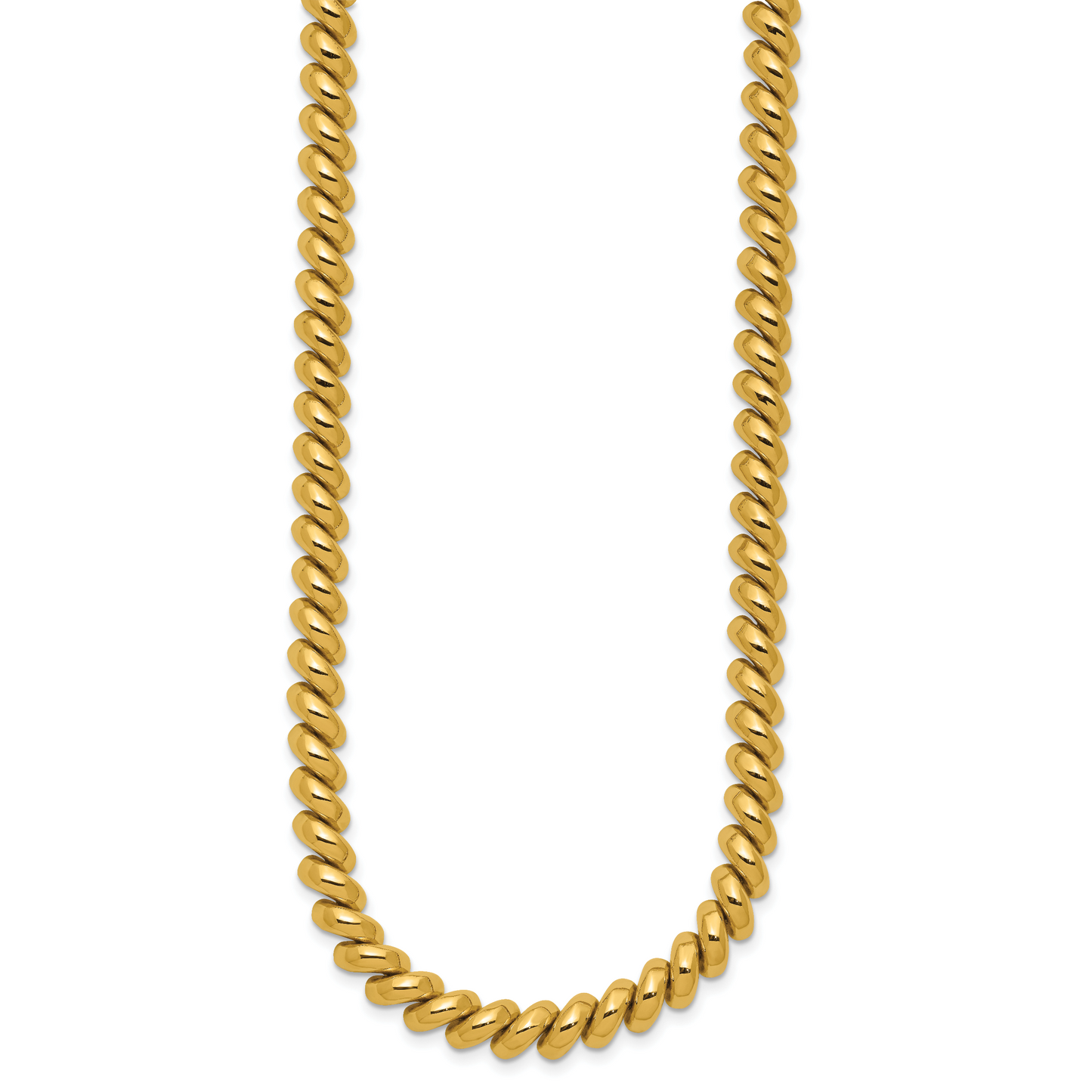 Yellow gold San Marco necklace, 6 mm, alternate view