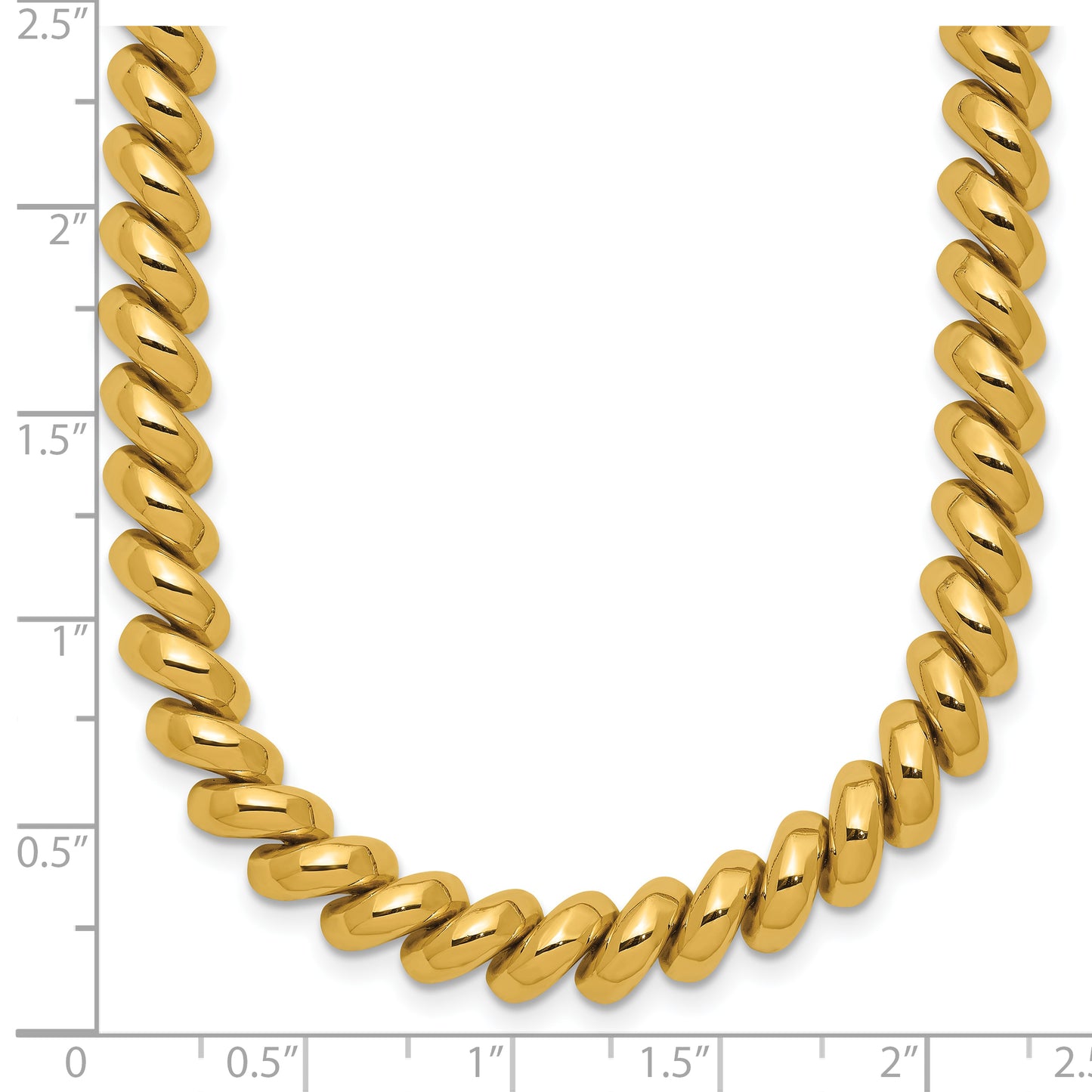 Yellow gold San Marco necklace, 6 mm, additional view
