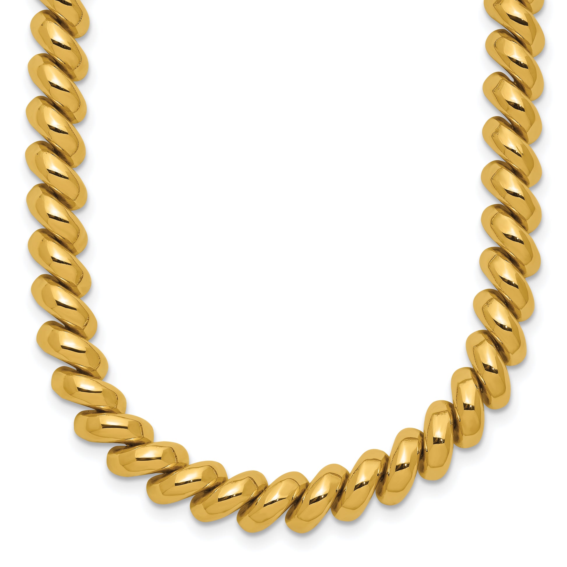 Yellow gold San Marco necklace, 6 mm