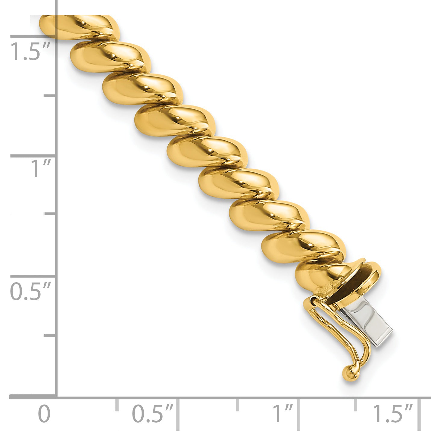 Yellow gold San Marco bracelet, 6 mm, additional view