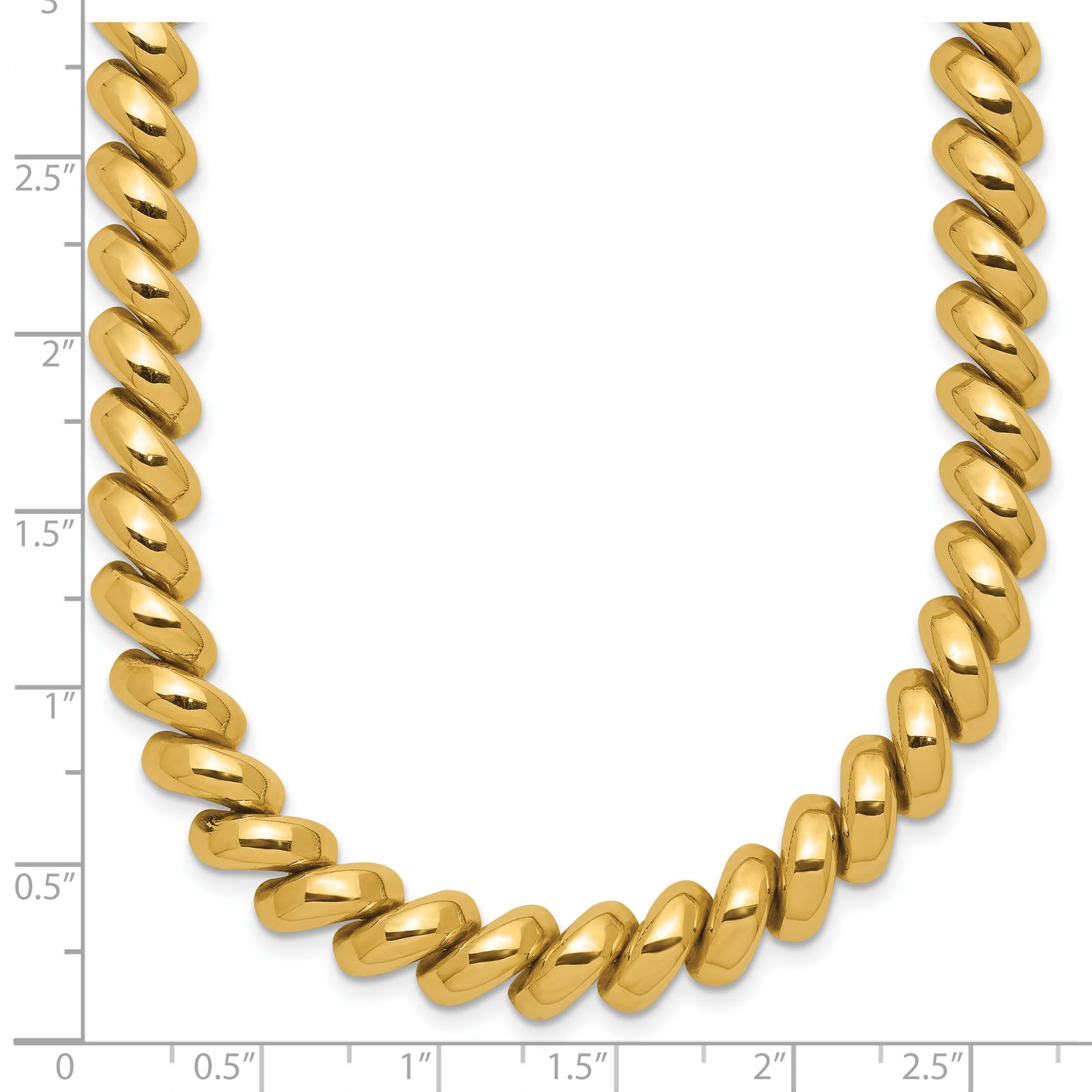 Yellow gold San Marco necklace, 8 mm, additional view